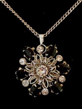 Restored Vintage Brooch on Necklace